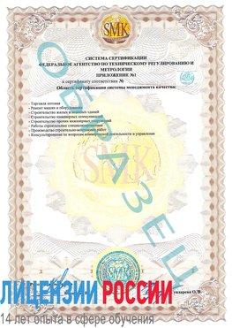 Образец сертификата соответствия (приложение) Санкт-Петербург Сертификат ISO 9001