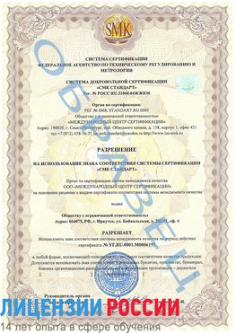 Образец разрешение Санкт-Петербург Сертификат ISO 50001